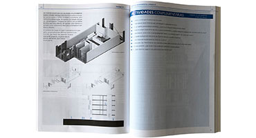 Publicacin libro dibujo de proyecto de viviendas en Bilbao