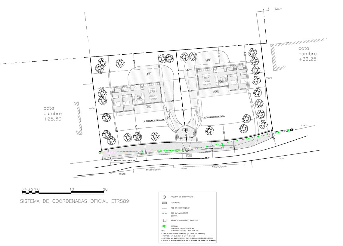 Proyecto de urbanizacin, segregacin y bsico de 2 viviendas en Galizano (Ribamontn al Mar)