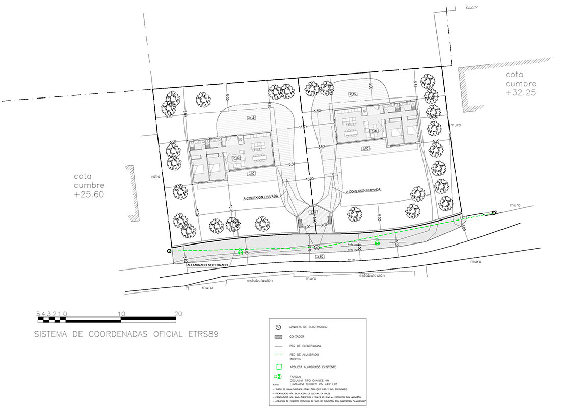 Proyecto de urbanizacin, segregacin y bsico de 2 viviendas en Galizano (Ribamontn al Mar)